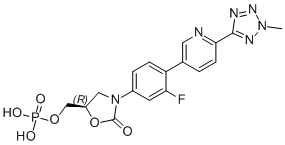 (R)-(3-(3-fluoro-4-(6-(2-methyl-2H-tetrazol-5-yl)pyridin-3-yl)phenyl)-2-oxooxazolidin-5-yl)methyl dihydrogen phosphate
