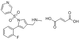 1-(5-(2-fluorophenyl)-1-(pyridin-3-ylsulfonyl)-1H-pyrrol-3-yl)-N-methylmethanamine fumarate